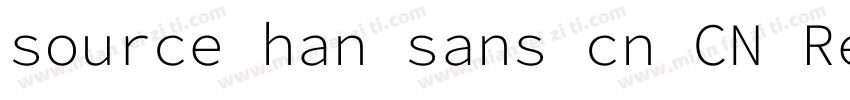 source han sans cn CN Regular字体转换